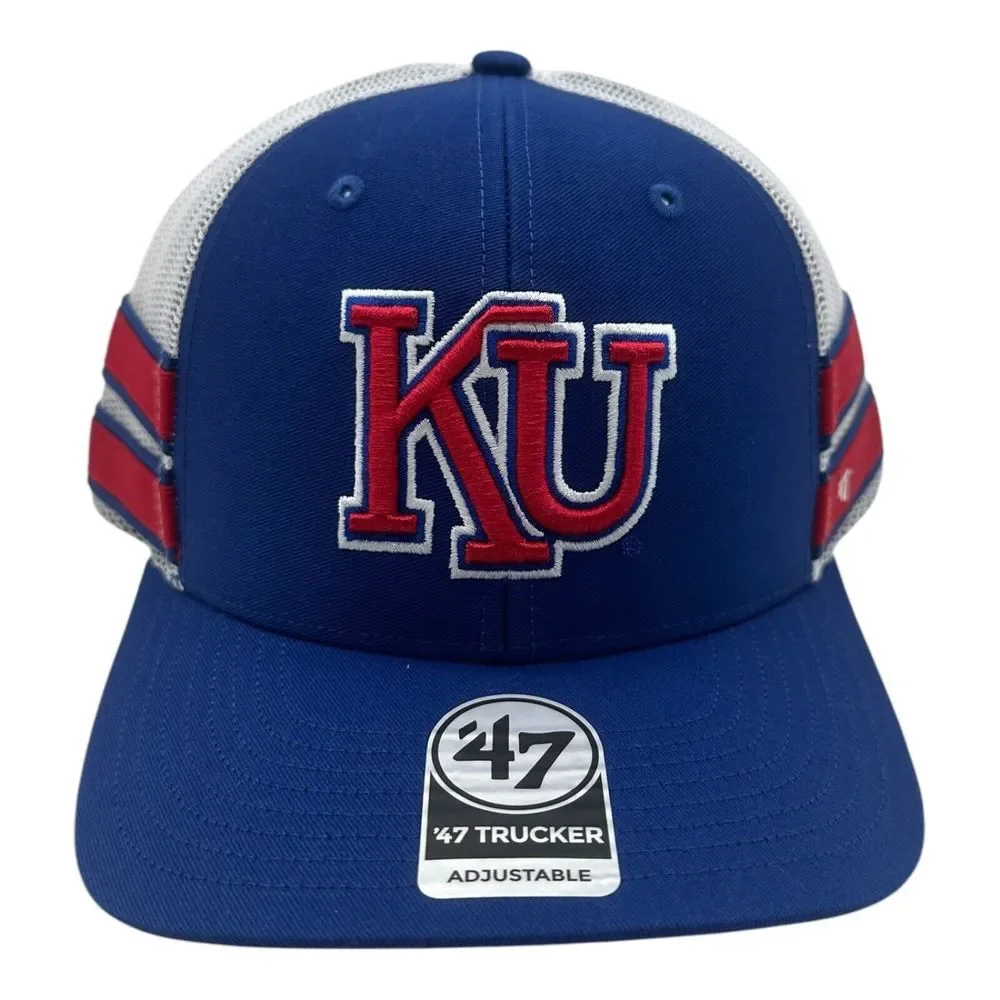 '47 Brand Kansas Jayhawks Snapback Trucker Hat Cap Straight Eight‎ 8 NCAA